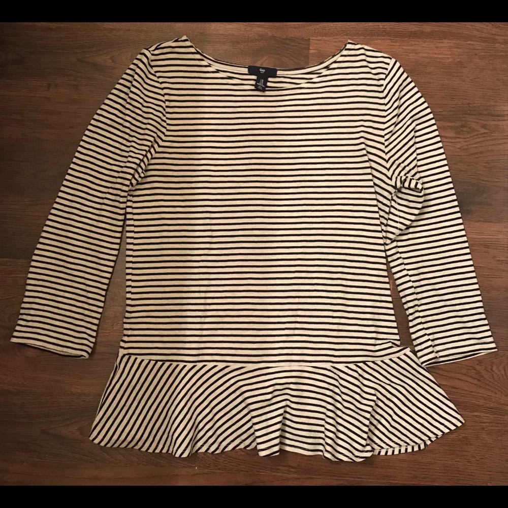 Striped peplum top
